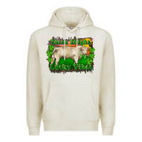 Oatmeal Heather Thick Thighs Lucky Vibes Charolais Bull Premium Hoodie - RanaPortraitStore