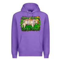 Purple Thick Thighs Lucky Vibes Charolais Bull Premium Hoodie - RanaPortraitStore