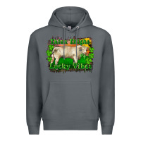Rock Thick Thighs Lucky Vibes Charolais Bull Premium Hoodie - RanaPortraitStore