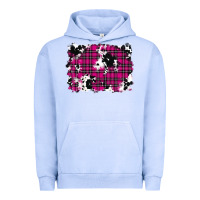 Pigment Grape Ice Pink Christmas Plaid Cowhide Pattern Background Urban Hoodie - RanaPortraitStore