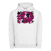 Pigment Lunar Rock Pink Christmas Plaid Cowhide Pattern Background Urban Hoodie - RanaPortraitStore
