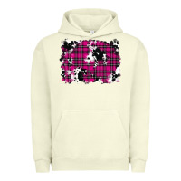 Pigment Pistachio Pink Christmas Plaid Cowhide Pattern Background Urban Hoodie - RanaPortraitStore