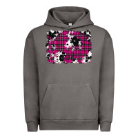 Pigment Tornado Pink Christmas Plaid Cowhide Pattern Background Urban Hoodie - RanaPortraitStore
