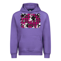 Tulip Pink Christmas Plaid Cowhide Pattern Background Urban Hoodie - RanaPortraitStore