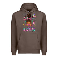 Coffee nail hustler afro messy bun Premium Hoodie - texasbilliewilder