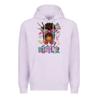 Lilac nail hustler afro messy bun Premium Hoodie - texasbilliewilder