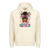 Sandshell nail hustler afro messy bun Premium Hoodie - texasbilliewilder