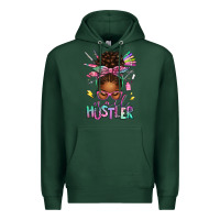 Sports Green nail hustler afro messy bun Premium Hoodie - texasbilliewilder