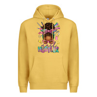 Antique Gold nail hustler afro messy bun Premium Hoodie - texasbilliewilder