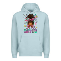 Blue Mist nail hustler afro messy bun Premium Hoodie - texasbilliewilder