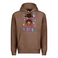 Chestnut nail hustler afro messy bun Premium Hoodie - texasbilliewilder