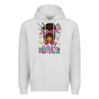 Nail Hustler Afro Messy Bun Premium Hoodie | Teevron