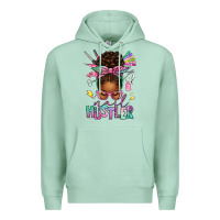 Seafoam nail hustler afro messy bun Premium Hoodie - texasbilliewilder