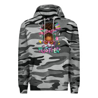 Slate Camo nail hustler afro messy bun Premium Hoodie - texasbilliewilder