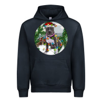 Navy Pitbull And Farm Urban Hoodie - RanaPortraitStore