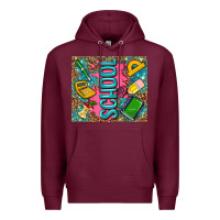 Burgundy teacher  School Premium Hoodie - AdoDesignShop