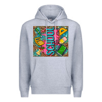 Heather Grey teacher  School Premium Hoodie - AdoDesignShop