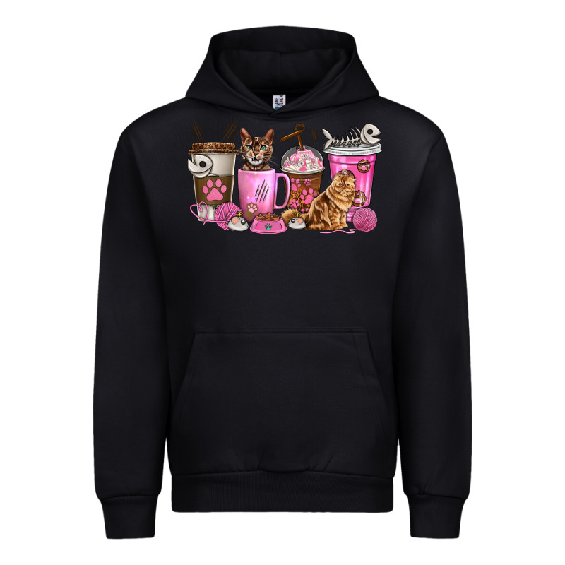 Cat Coffee Cups Urban Hoodie by texasbilliewilder | Teevron