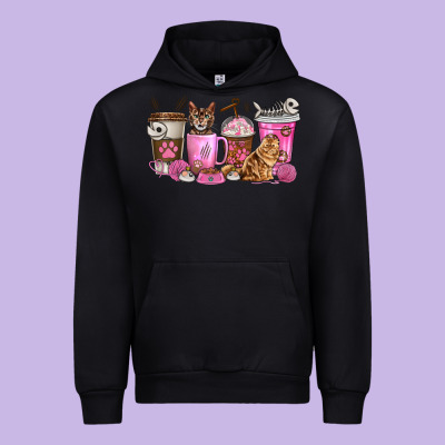 Urban Hoodie cat coffee cups