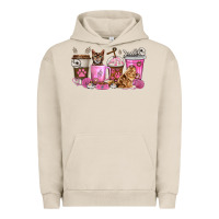 Pigment French Oak cat coffee cups Urban Hoodie - texasbilliewilder
