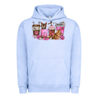 Pigment Grape Ice cat coffee cups Urban Hoodie - texasbilliewilder