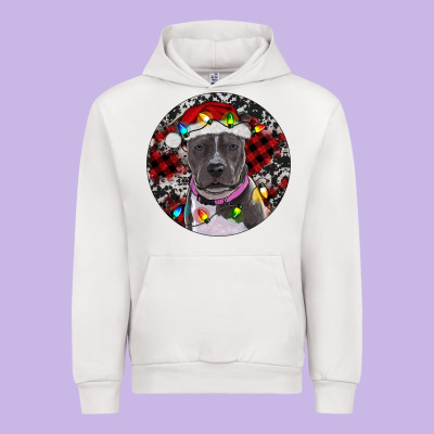 Urban Hoodie Pitbull And Buffalo Plaid