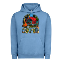 Pigment Pebble Blue camping Urban Hoodie - texasbilliewilder