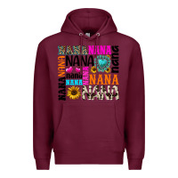 Burgundy nana gemstone sunflower Premium Hoodie - texasbilliewilder