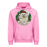 Fuchsia Pink Pomeranian And Farm Urban Hoodie - RanaPortraitStore