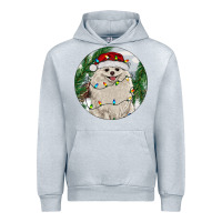 Heather Grey Pomeranian And Farm Urban Hoodie - RanaPortraitStore