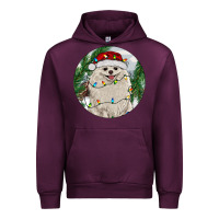 Mauve Wine Pomeranian And Farm Urban Hoodie - RanaPortraitStore