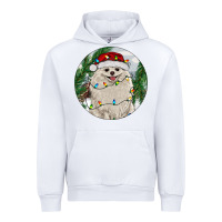 White Pomeranian And Farm Urban Hoodie - RanaPortraitStore