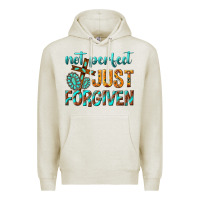 Oatmeal Heather not perfect just forgiven Premium Hoodie - texasbilliewilder