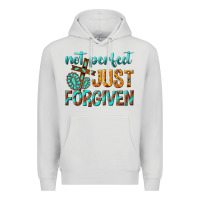 Dove Grey not perfect just forgiven Premium Hoodie - texasbilliewilder