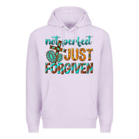 Lilac not perfect just forgiven Premium Hoodie - texasbilliewilder