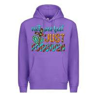 Purple not perfect just forgiven Premium Hoodie - texasbilliewilder
