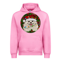 Fuchsia Pink Christmas pomeranian Urban Hoodie - RanaPortraitStore