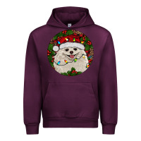 Mauve Wine Christmas pomeranian Urban Hoodie - RanaPortraitStore