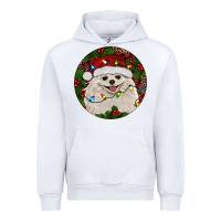 White Christmas pomeranian Urban Hoodie - RanaPortraitStore
