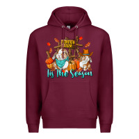 Burgundy Tis The Season Premium Hoodie - RanaPortraitStore