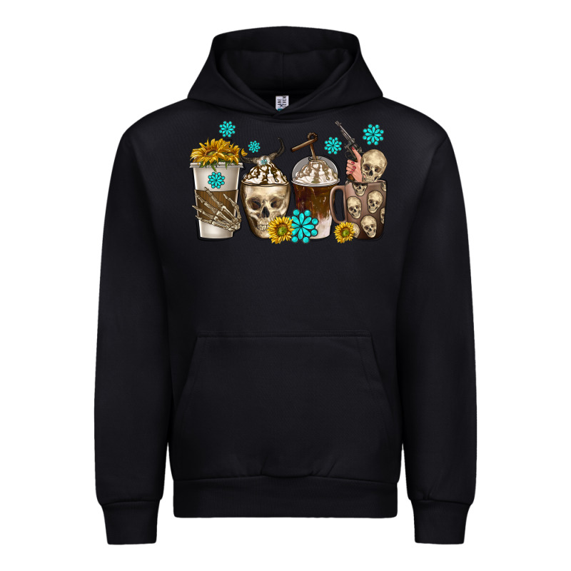 Coffee Cups Bull Skull With Gemstones Urban Hoodie by texasbilliewilder | Teevron