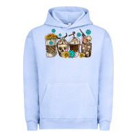 Pigment Grape Ice coffee cups bull skull with gemstones Urban Hoodie - texasbilliewilder