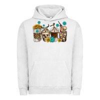 Pigment Lunar Rock coffee cups bull skull with gemstones Urban Hoodie - texasbilliewilder