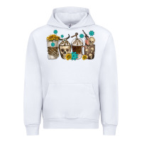 White coffee cups bull skull with gemstones Urban Hoodie - texasbilliewilder