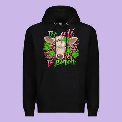 Premium Hoodie Too cute to pinch charolais calf