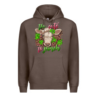 Coffee Too cute to pinch charolais calf Premium Hoodie - RanaPortraitStore