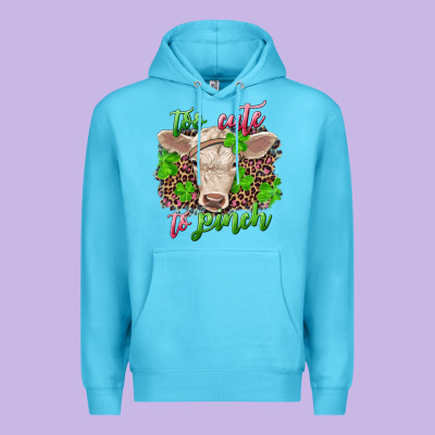 Premium Hoodie Too cute to pinch charolais calf