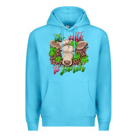 Ocean Blue Too cute to pinch charolais calf Premium Hoodie - RanaPortraitStore