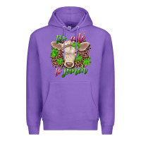 Purple Too cute to pinch charolais calf Premium Hoodie - RanaPortraitStore