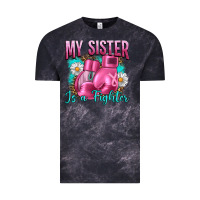 Cloud Black Breast Cancer My Sister Is A Fighter Vintage Tee - Artiststas